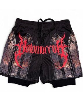 NWT Civil Regime X No Tomorrow Sacrifice Hades Mesh Basketball Shorts Mens Sz M